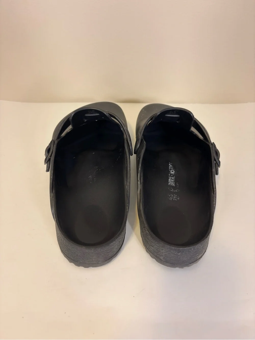 Birkenstock Black Slip-On Adjustable Buckle Clog 45 = Men’s 12-12.5